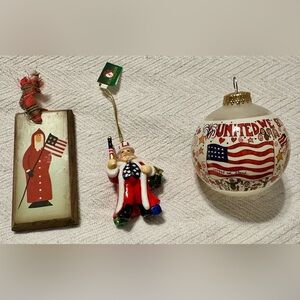 Kurt Adler Patriotic Ornament Set - Red, White, Blue